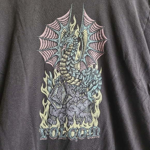 Volcom Black Dragon Boys Short Sleeve Tee Size XL - Picture 2 of 6